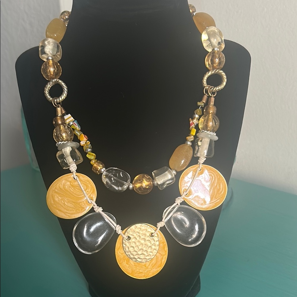 Chico’s Bold Chunky Statement Multicolor Acrylic … - image 1